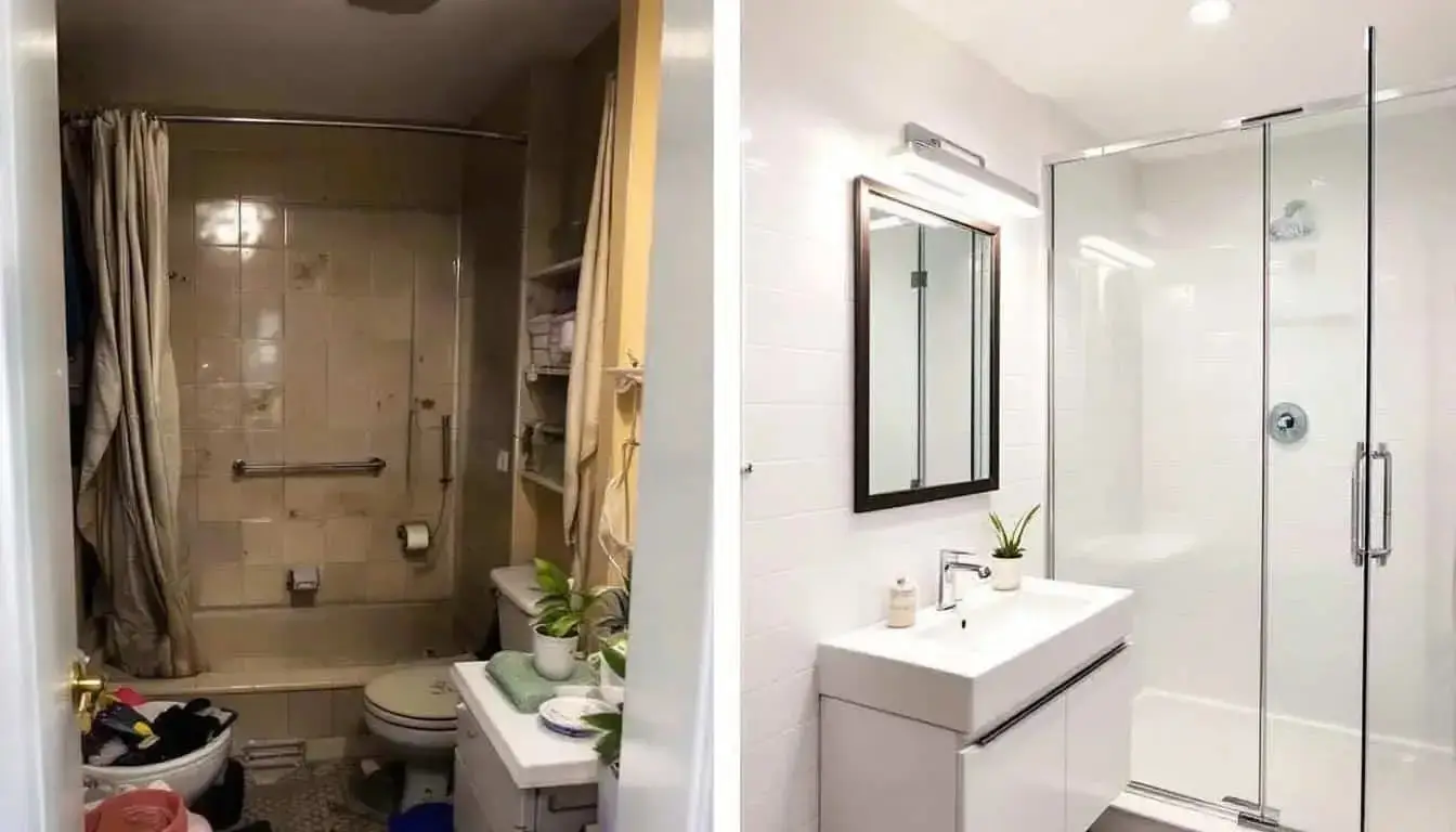 Modern remodeled shower